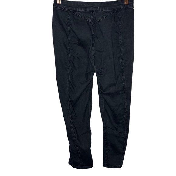 We The Free People Riley Slit Hem Skinny Jeans‎ Abyss Black Sz 28 - Picture 4 of 6